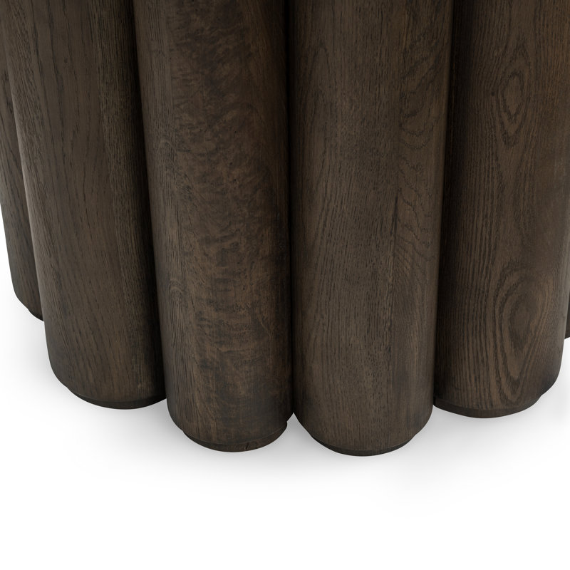 Tiber Round Dining Table, Toasted Brown