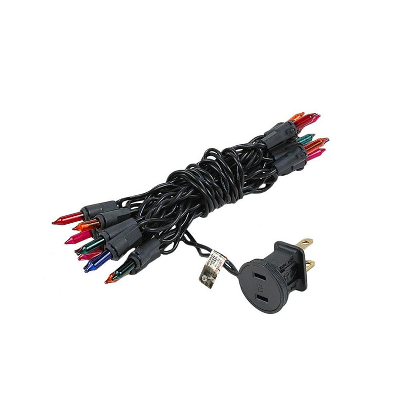 Mini-chaîne 20 ampoules pour l’extérieur 8,5' Pitman, Rouge / Bleu, Noir