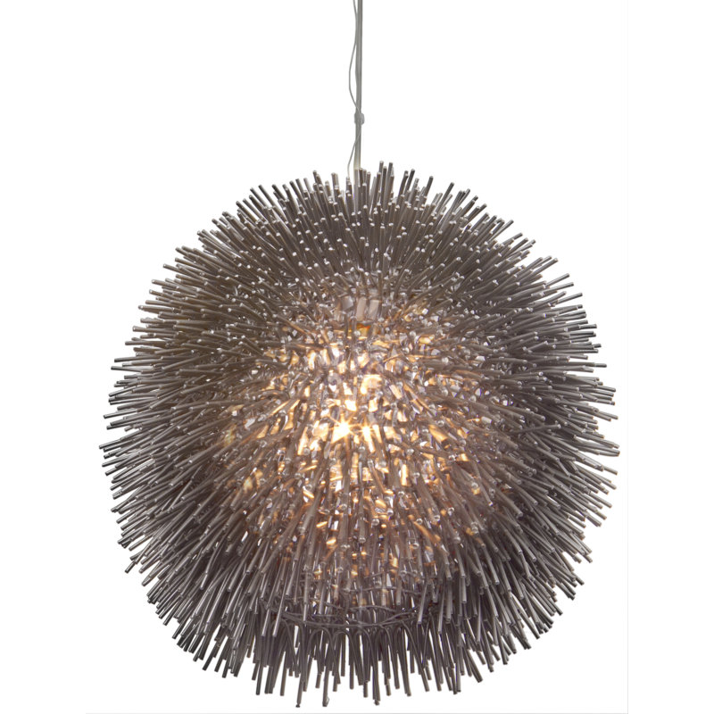 Urchin 1-Light Pendant - Painted Chrome, Chrome