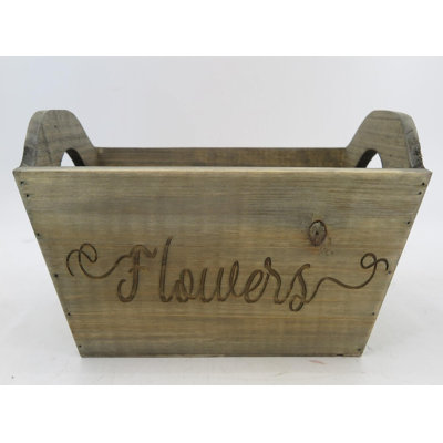 Boîte décorative «Fleurs» brûlées