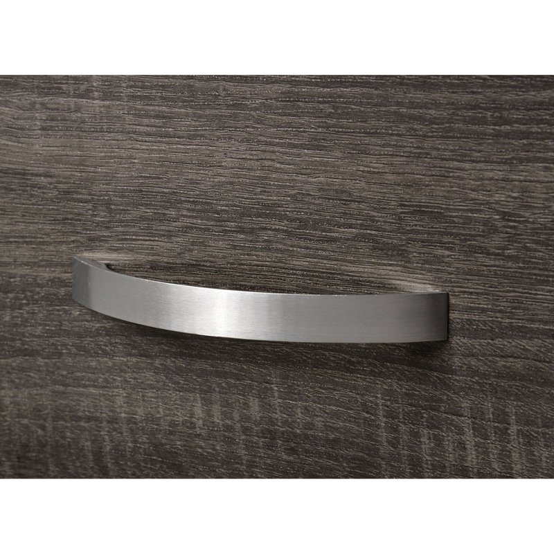 Table de chevet pour chambre à coucher avec 2 tiroirs au fini chêne gris, combinant un style naturel et moderne, deux spacieuses pour les essentiels, poignées en métal, fonctionnement doux, forme rectangulaire, matériau, hauteur de 25,39 pouces
