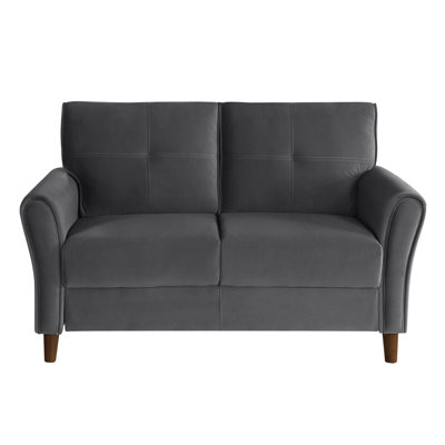 Velours rembourré 1pc Comfort Loveseat