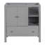 Base de meuble-lavabo 30 po seulement, structure en bois massif, armoire de rangement de salle de bain avec portes et tiroirs-111640215