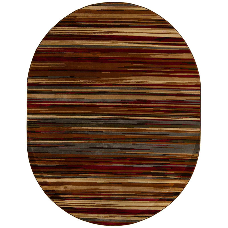 Abstract Indoor Rug, Oval 7'10" x 10'