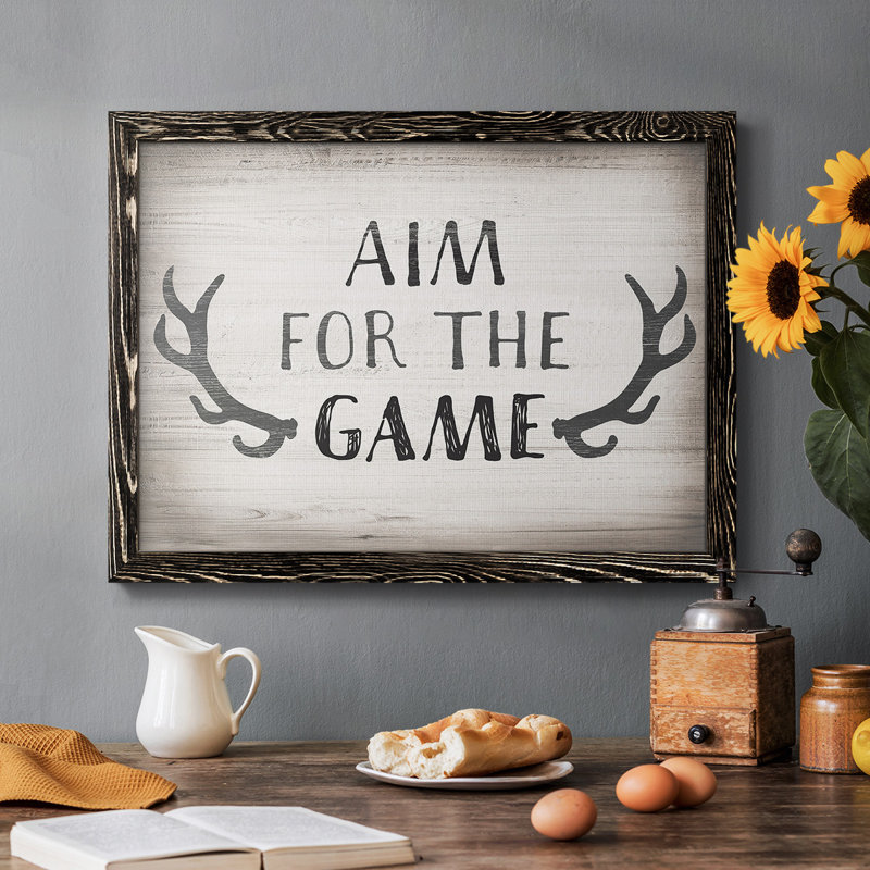 «Aim Game», reproduction sur toile, H 28 po x l 42 po x P 1,5 po, Noir