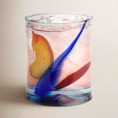 Blue Ribbon Drinking Glass