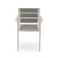 Ensemble de chaises de salle à manger d'extérieur moderne en aluminium avec siège en faux bois - gris et argent - 2 chaises pour patio ou cour arrière-423574690
