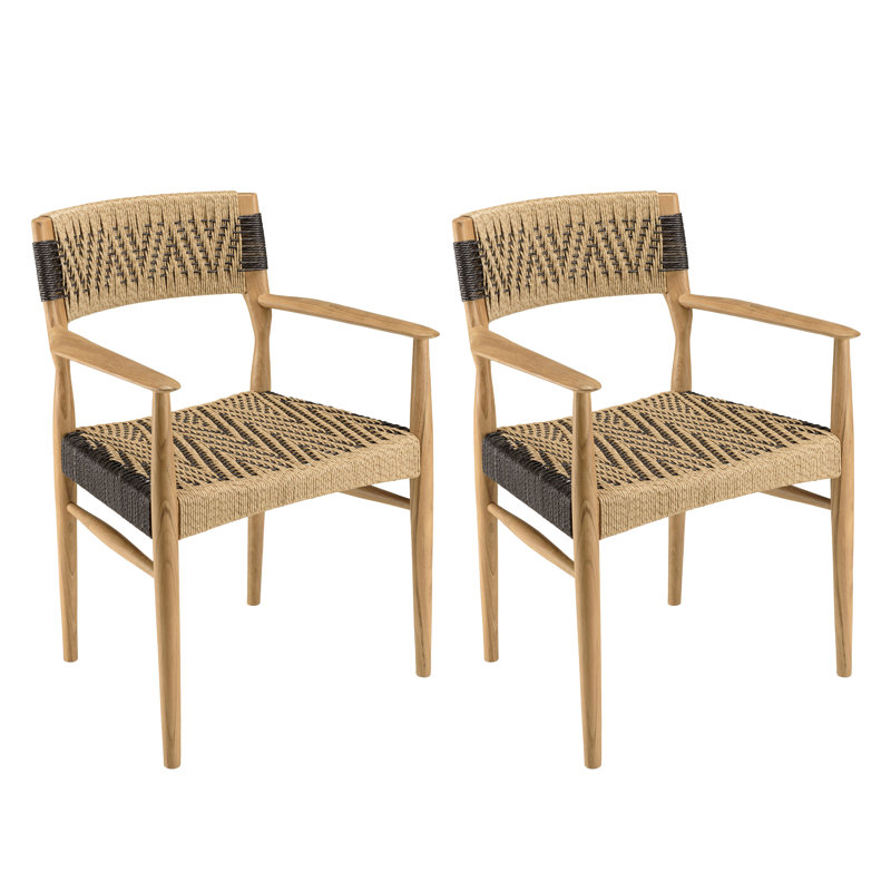 Set Of 2 Teak Garden Chairs