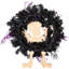 Couronne de pin mauve et noire squelette effrayant 24 po Halloween