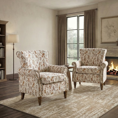 Asul 30'' W Traditional Upholstered Armchair with Nailhead Trim