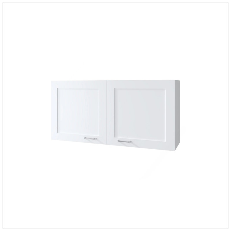 Armoire murale blanche avec 2 portes, Blanc