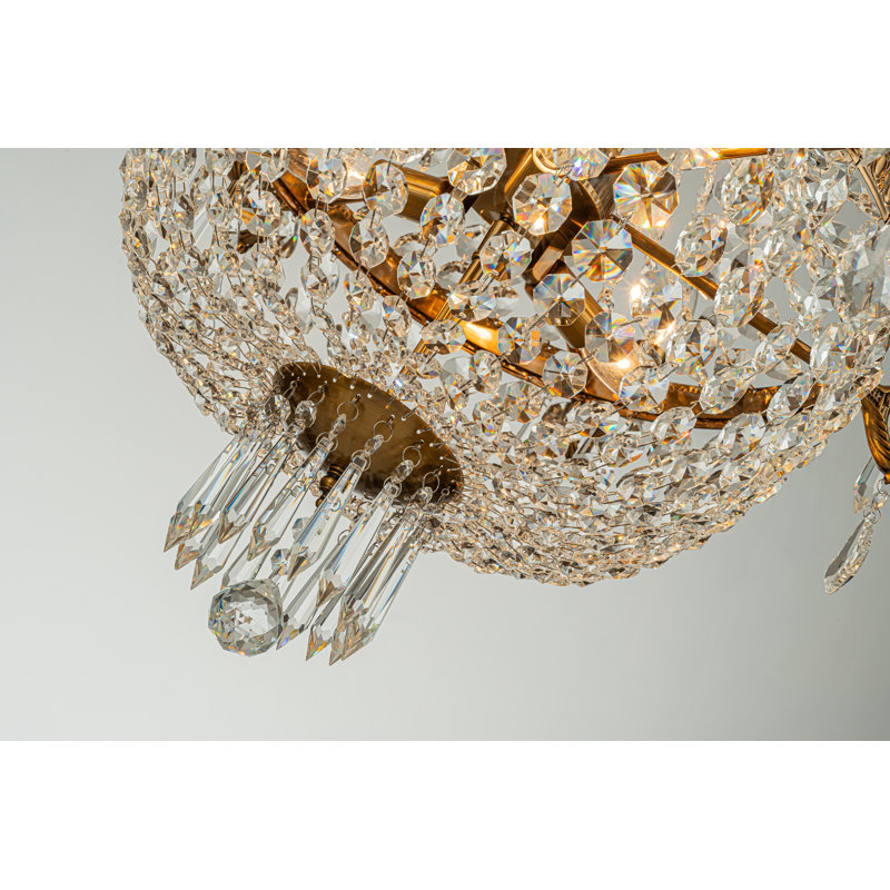 Lustre en cristal de style chandelier empire 12 lumières Jerrett Classic Elegance