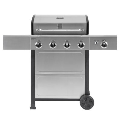 Kenmore 4-Burner Freestanding Open Cart Propane Gas Grill with Side Burner