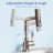 Brushed Nicke Single Hole Bathroom Faucet With Pull-Out Sprayer And Temperature Display-124965917