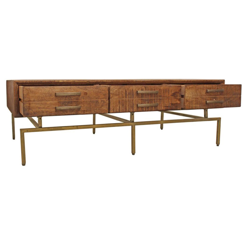 Table basse 6 tiroirs Goldbust
