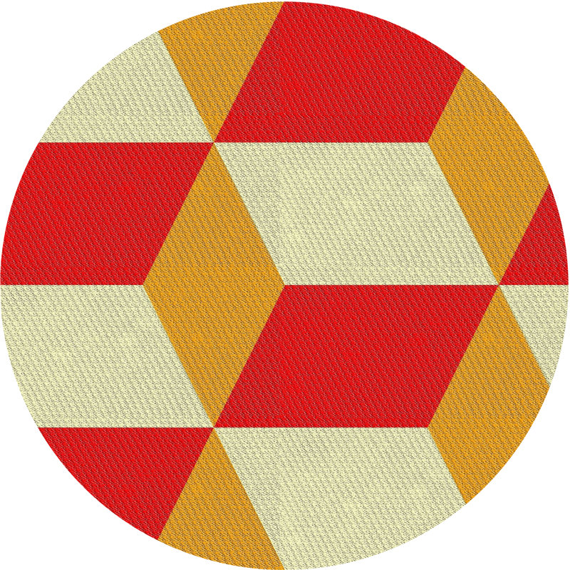 Ranney Geometric Indoor Rug, Round 7'