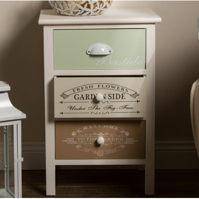 Milian 38cm W Solid Wood Bedside Table