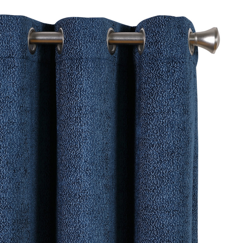 Dhriya Curtain Single Panel, 52" W x 63" L, Indigo