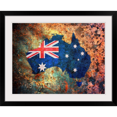 Francy «Australie Flag Map» par Deschamps, impression