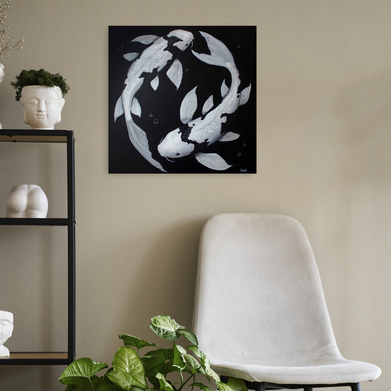 Yin Yang Koi, 18" H x 18" W
