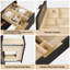 Meuble-lavabo flottant 48 po avec lavabo, meuble-lavabo mural cannelé, comptoir en faux marbre, tiroir à fermeture en douceur, entièrement assemblé, chêne noir-56160961-56160991