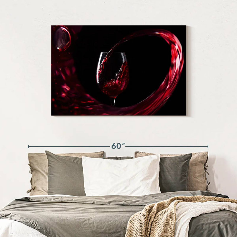 «Flowing Red Wine», reproduction sur toile, L 30 po x H 45 po