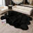 Soft Fluffy Black Faux Sheepskin Area Rug-168919335