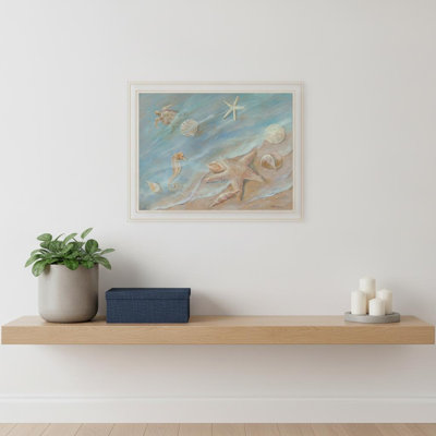 Seashore Star, reproduction d'art encadrée blanche