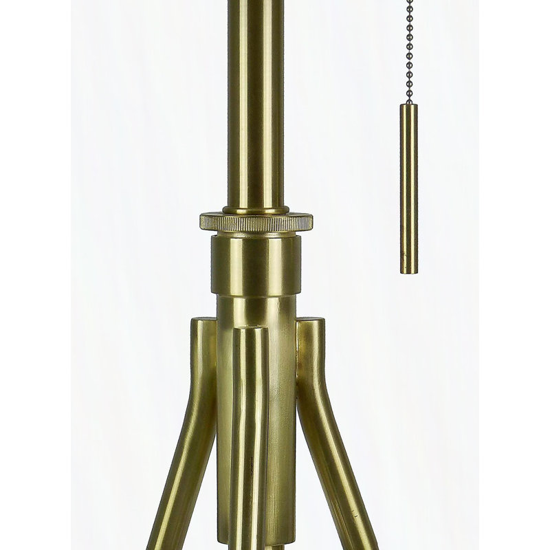32-37"H Adjustable Tripod Table Lamp - Brushed Gold