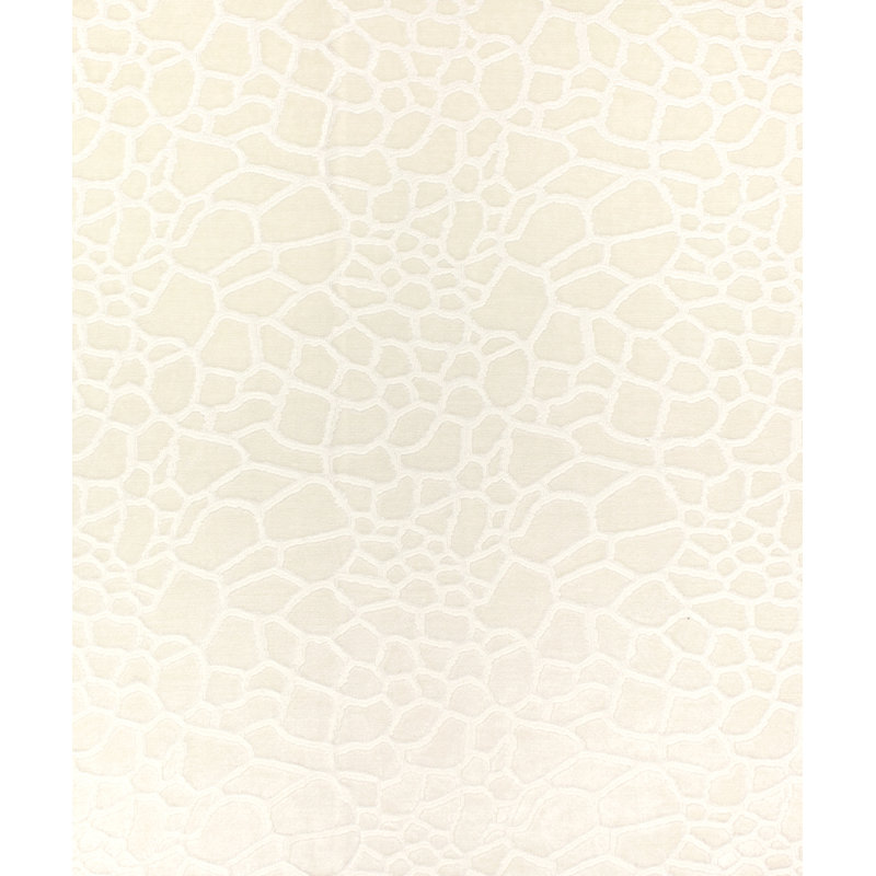 Giraffe Velvet Fabric, White/Ivory