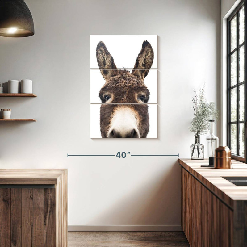 Brampt Peeking Donkey, 38" H x 24" W