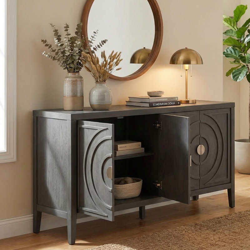 Console de 60 po pour le couloir, Gris