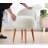 Bohemian Faux Fur Pouffe with Wooden Legs, 18.1 x 25.2 x 18.1 inches | 100% Eco-Friendly Faux Fur, 35 DNS Orthopedic Sponge | Modern Scandinavian Design, Perfect for Stylish Living Rooms & Cozy Spaces-484819378