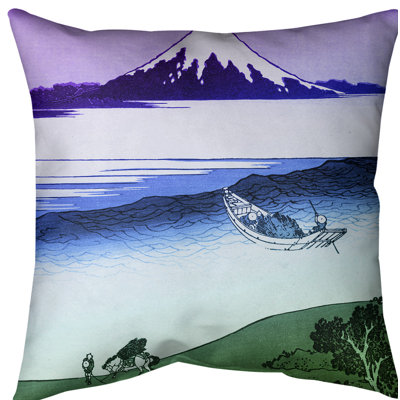 Coussin décoratif Katsushika Hokusai Tama River dans la province de Musashi