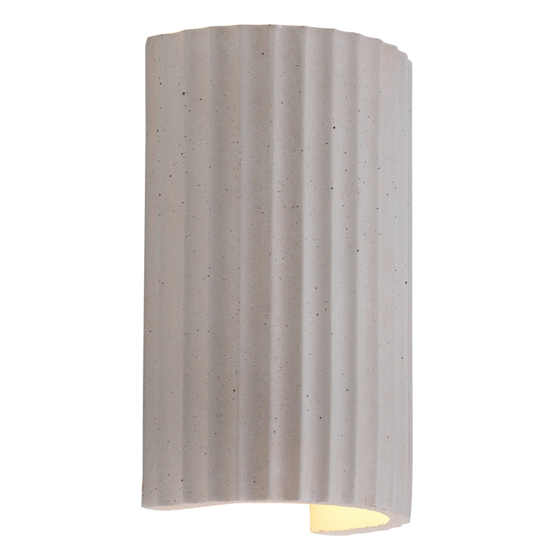 Lesher Ceramic Flush Mounted Sconce, Grey