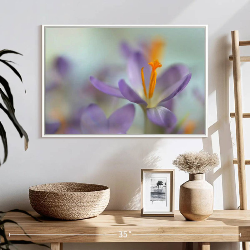 Pastel printanier, Cadre flottant blanc, 25 po x 17 po