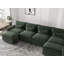 Canapé en chenille 4 places avec 2 repose-pieds et coussins lombaires en chenille - Flexibles, confort familial-922559203