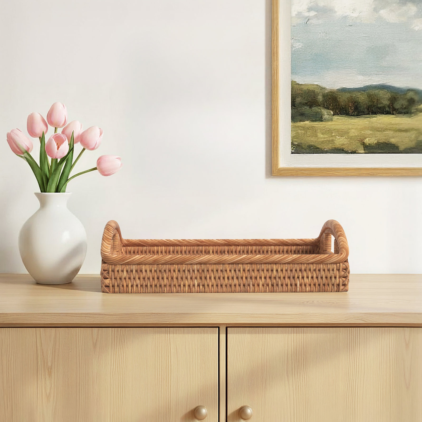 Panya Decorative Tray, Honey Brown