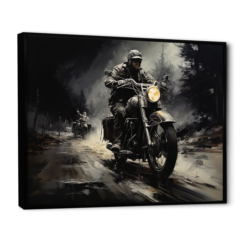 Impressionniste, impression sur toile, Cadre flottant noir, H 34 po x l 44 po x P 1,5 po