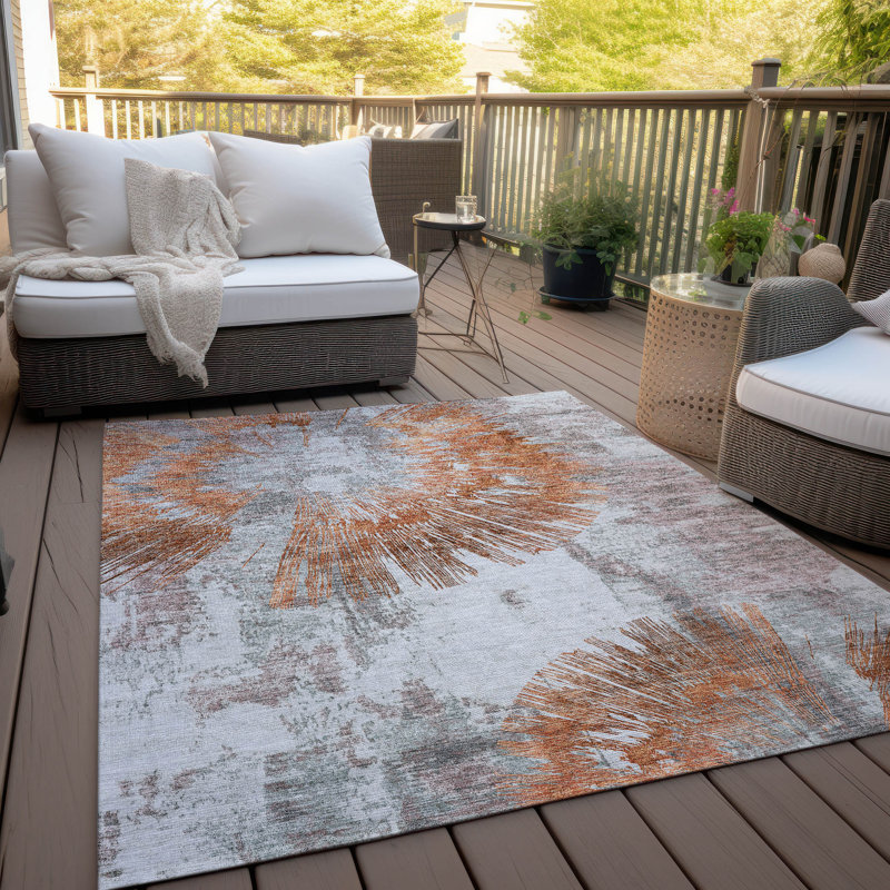 Lummus Abstract Indoor / Outdoor Rug, Rectangle 8' x 10'