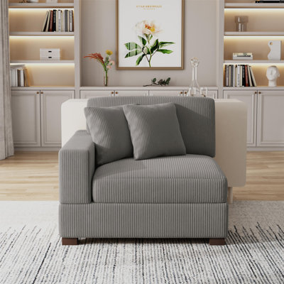 Fauteuil en velours côtelé Yalisa