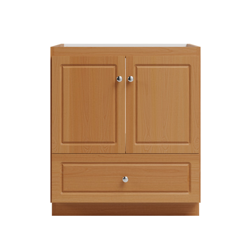 Ultraline 30 in. W x 21 in. D x 34.5 in. H Bath Vanity Cabinet without Top in Natural Alder, 21, Natural Alder