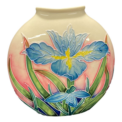Old Tupton Ware Iris 6 Inch Tube Lined Ceramic Vase
