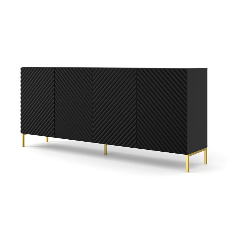 Anjulie 200cm Sideboard, Black