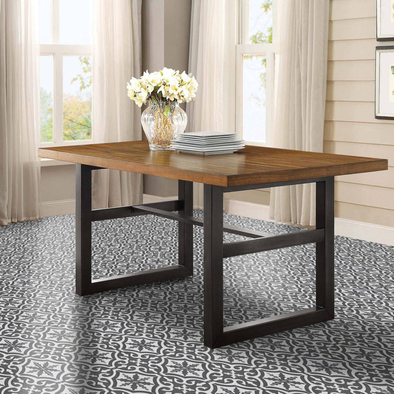 Argana 8" x 8" Cement Patterned Wall & Floor Tile, Black/Gray