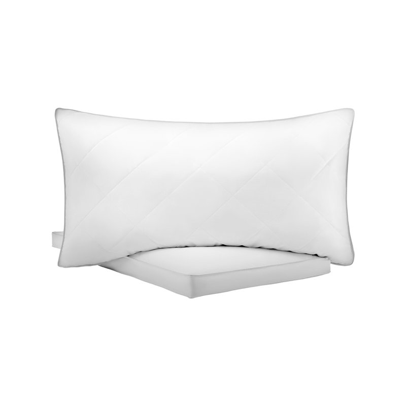 Bed Pillows For Sleeping, Set Of 2, Luxury Quality Hotel Pillows With Original Down Alternative Filling, Supportive And Fluffy, Bedding For Back, Stomach And Side Sleepers, White