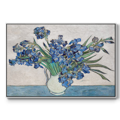 Blue Irises-Framed Gallery Wrapped Canvas