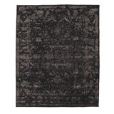 Wool Oriental Area Rug in Black
