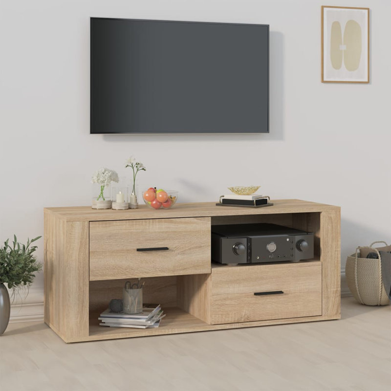 17 Stories TV Cabinet Sonoma Oak 100X35x40 Cm Engineered Wood, Sonoma Oak