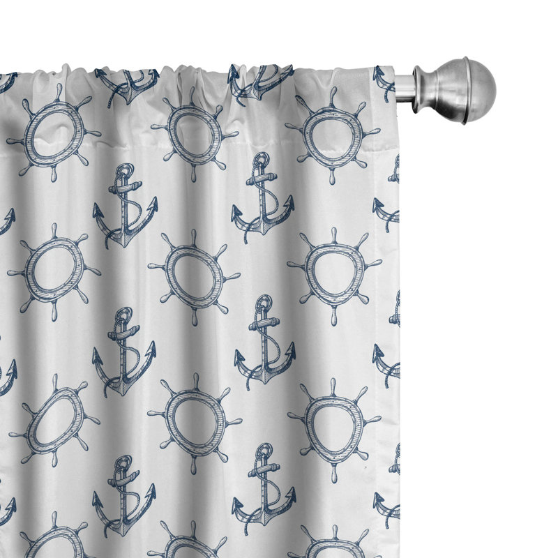 Anchor Semi-Sheer Rod Pocket Curtain Panels, 28" x 63"